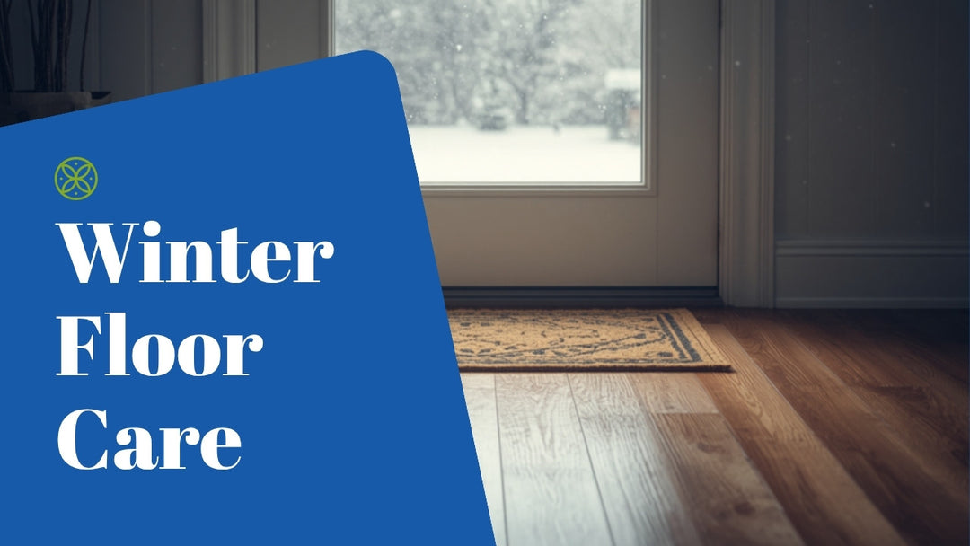 Winter boots on a tray in a home entryway - winter floor care in Ontario