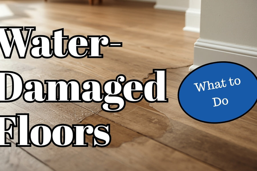 Water on a wood-look floor - water-damaged floors and insurance replacement
