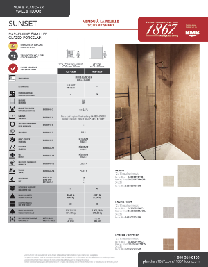 Bathroom tile design with product specifications and color swatches