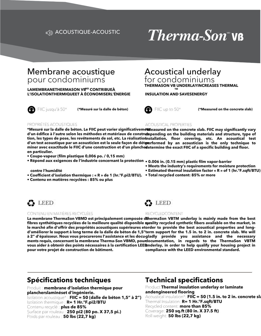 Therma-Son VB 1867 Sono +HP 5735  Membrane