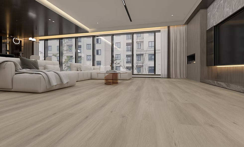 Loose lay 5mm vinyl flooring by Woden featuring wide planks and strong durability. Canada-wide delivery is available.  