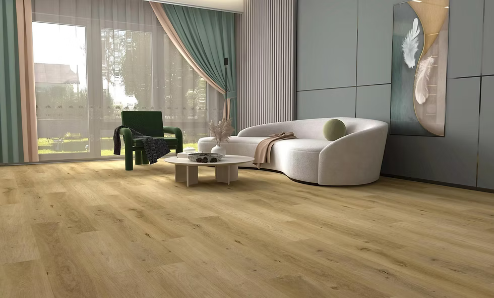 Loose lay 5mm vinyl flooring by Woden featuring wide planks and strong durability. Canada-wide delivery is available.  