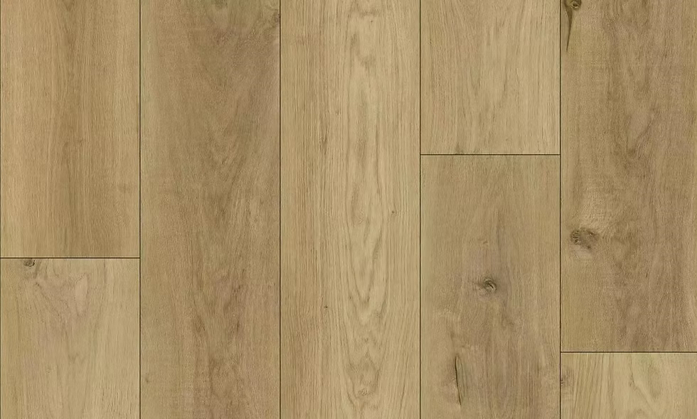 Close-up of loose lay 5mm vinyl by Woden. Showing real wood texture. Available at Advanced Flooring Waterloo.  