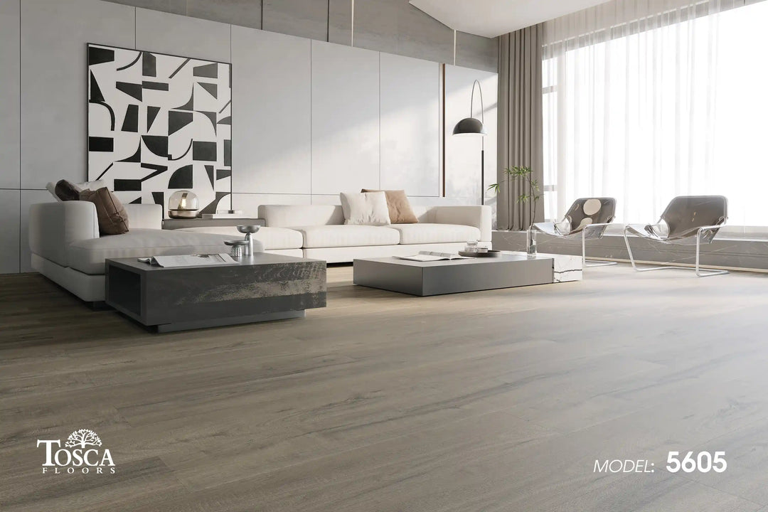 Modern living room with Tosca Floors Model 5605 flooring