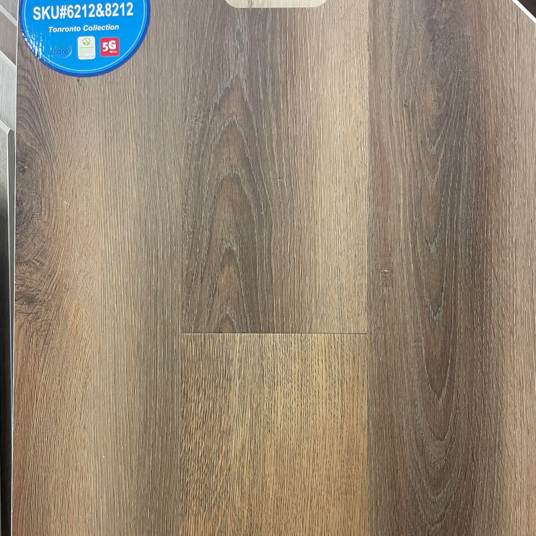 Close-up showing the texture and color of Toronto Riche 8mm & 10mm vinyl flooring