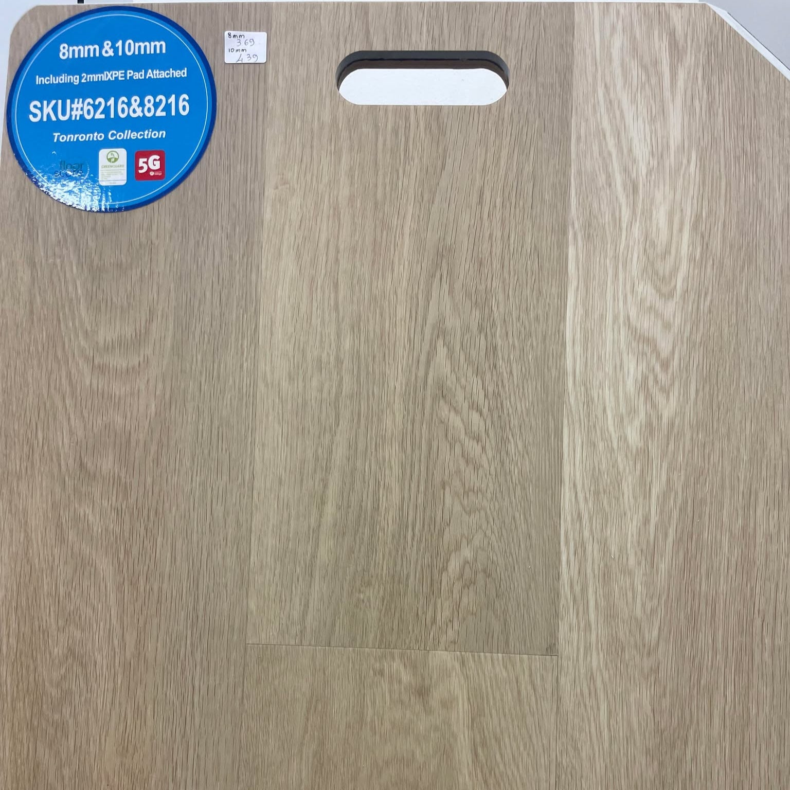 Close-up showing the texture and color of Toronto - Riche 8mm & 10mm vinyl flooring.