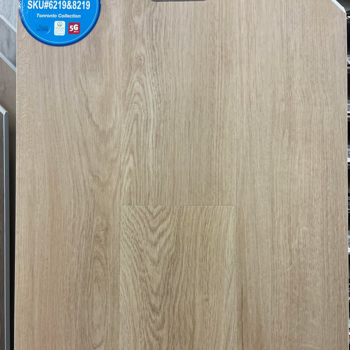 Close-up showing the texture and color of Toronto Riche 8mm & 10mm vinyl flooring