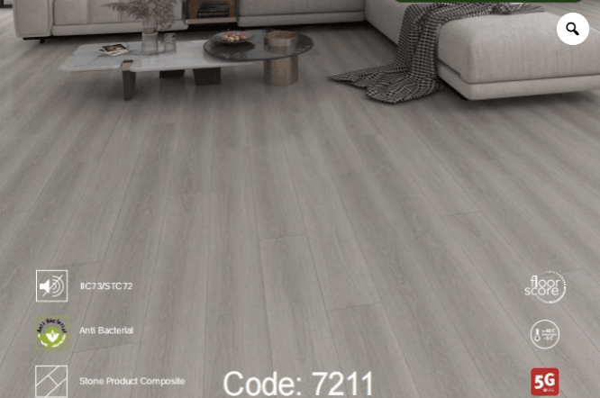 A modern bedroom which displays the beautiful look of Riche vinyl flooring.