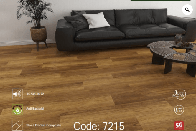 A modern bedroom which displays the beautiful look of Riche vinyl flooring.