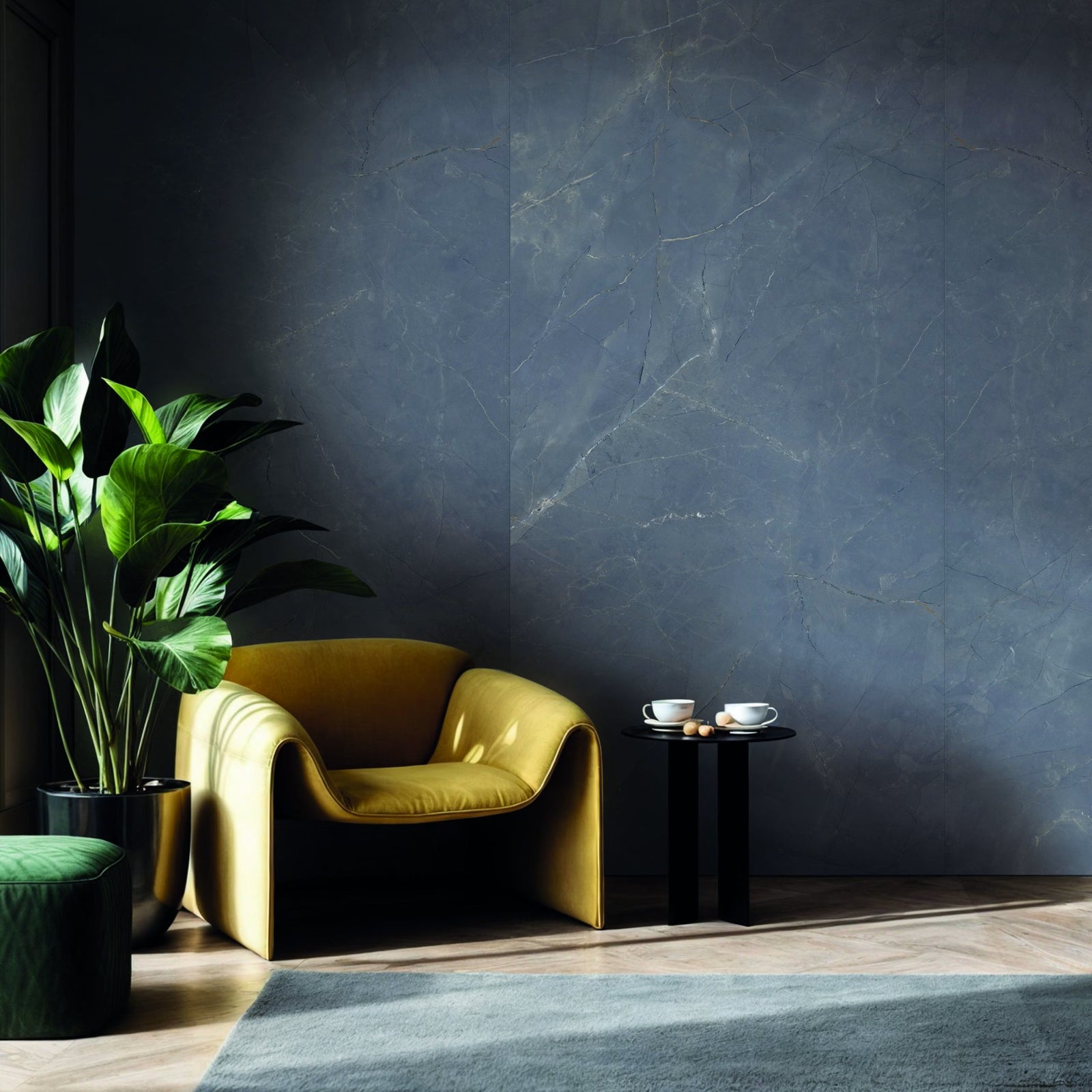 The Amani tile collection by 1867 offers a luxurious marble-inspired aesthetic.
