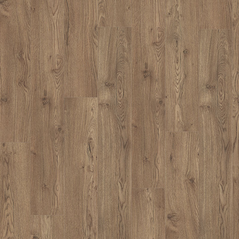 Close-up of wood-patterned flooring with visible grain and texture.