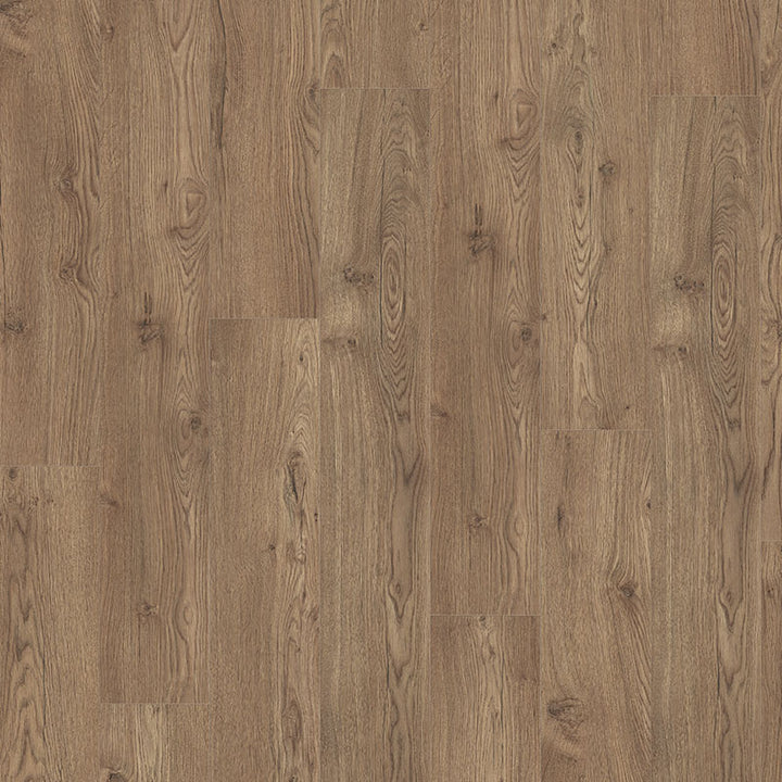 Close-up of wood-patterned flooring with visible grain and texture.