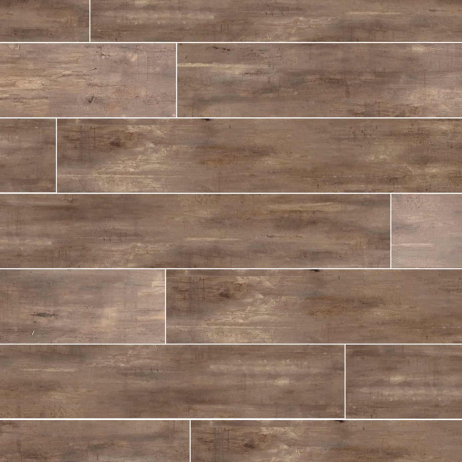 Brown tiles with a wood-like texture arranged in a grid pattern