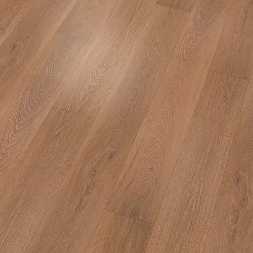 Light brown wood flooring planks with visible grain patterns and a glossy finish.