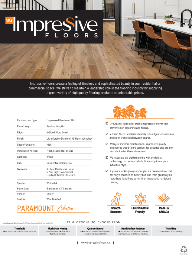 Buckeye - Impressive Floors Paramount Engineered Hardwood T&G