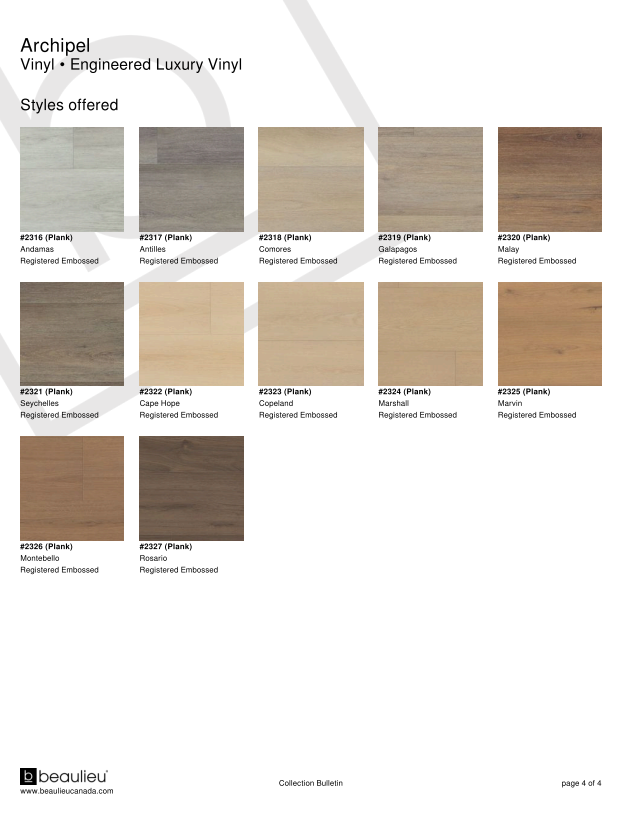 Color swatch of Archipel Vinyl & Engineered Luxury Vinyl. Available at Advanced Flooring Waterloo. Canada-wide delivery available. 