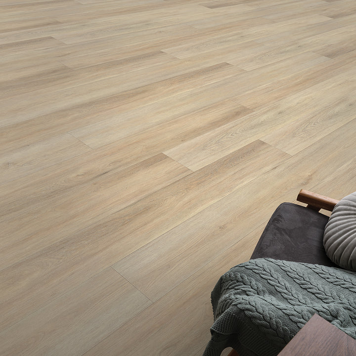 Close-up room view with Caraway 6050 Beaulieu 8.5mm WPC vinyl flooring. Available at Advanced Flooring Waterloo. 