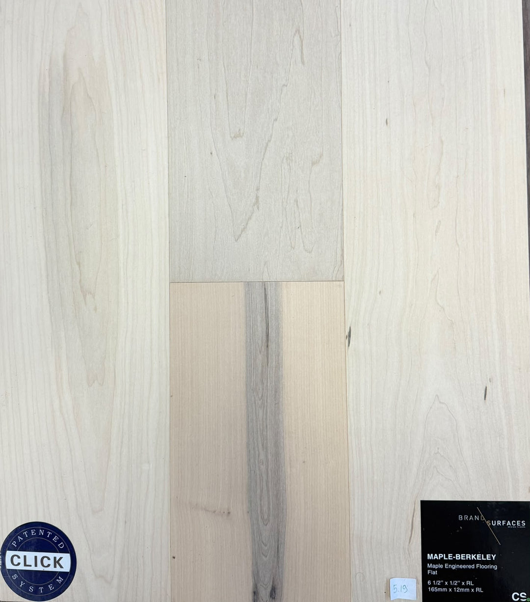 Berkeley - BRAND SURFACES 6-1/2" Maple Click Engineered Hardwood Canadian Standard Flooring