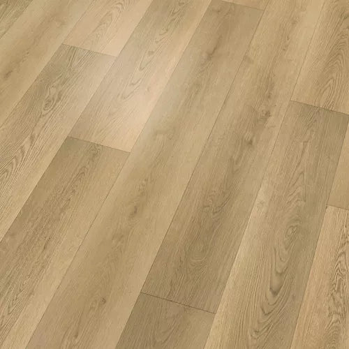 Light oak wood flooring planks arranged in a staggered pattern, showing natural wood grain and subtle variations in tone.