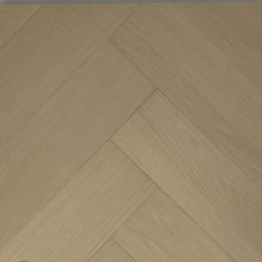 Close up Calm lucid engineered hardwood  herringbone Canadian standard Flooring