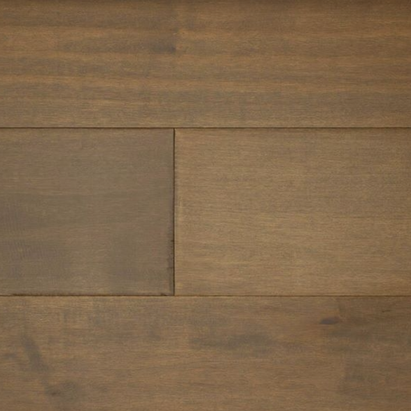 Close-up showing the texture and color of Capri NAF maple engineered hardwood flooring.