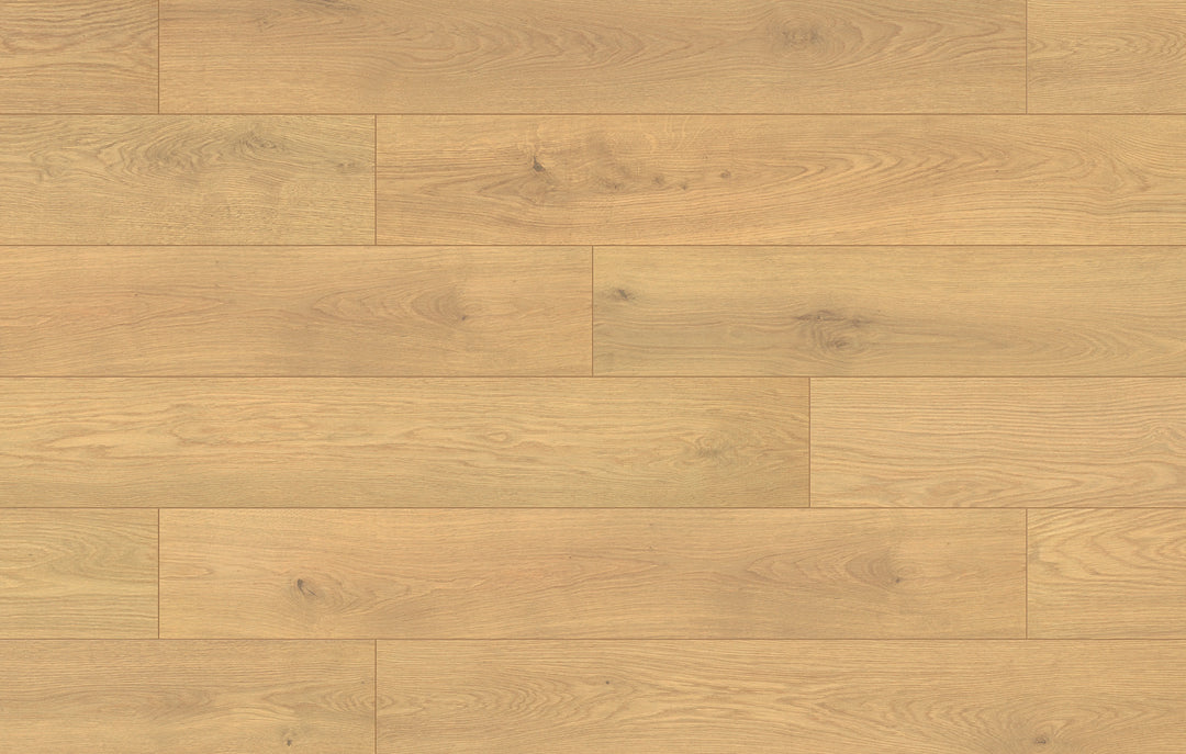 Close-up of wooden flooring with a warm brown color.