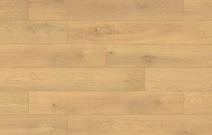 Close-up of wooden flooring with a warm brown color.