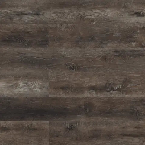 Close-up of a wooden floor with a dark brown finish