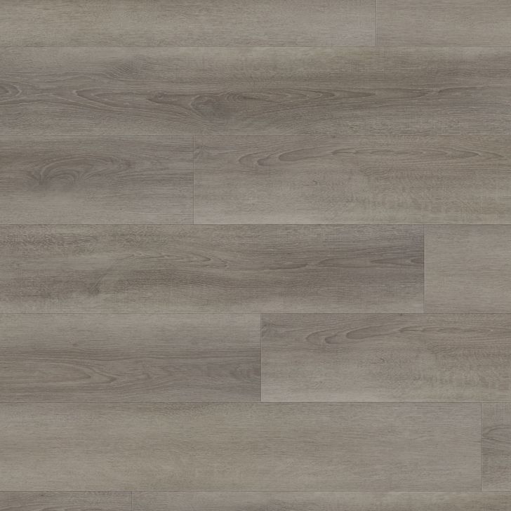 Close-up of a wooden floor with a grayish-brown color and visible grain pattern.