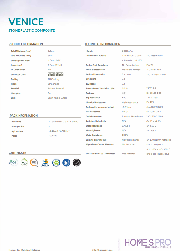 667 Dover - Home's Pro Vinyl 6.5mm Venice Series