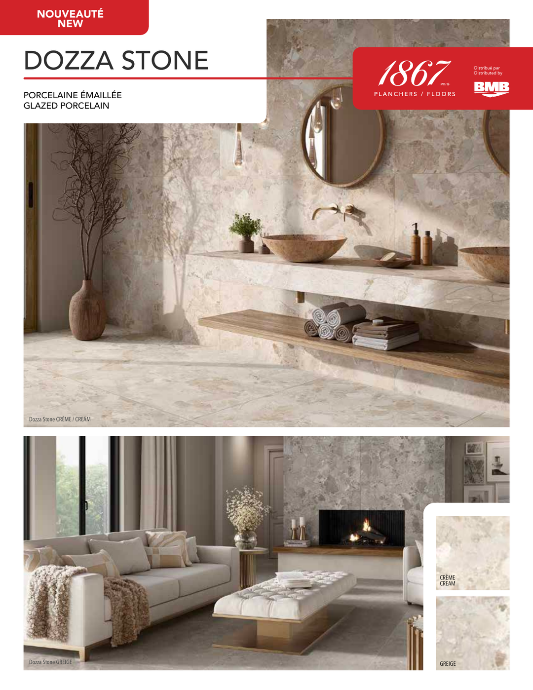 Dozza Stone - 1867 Porcelain Tile