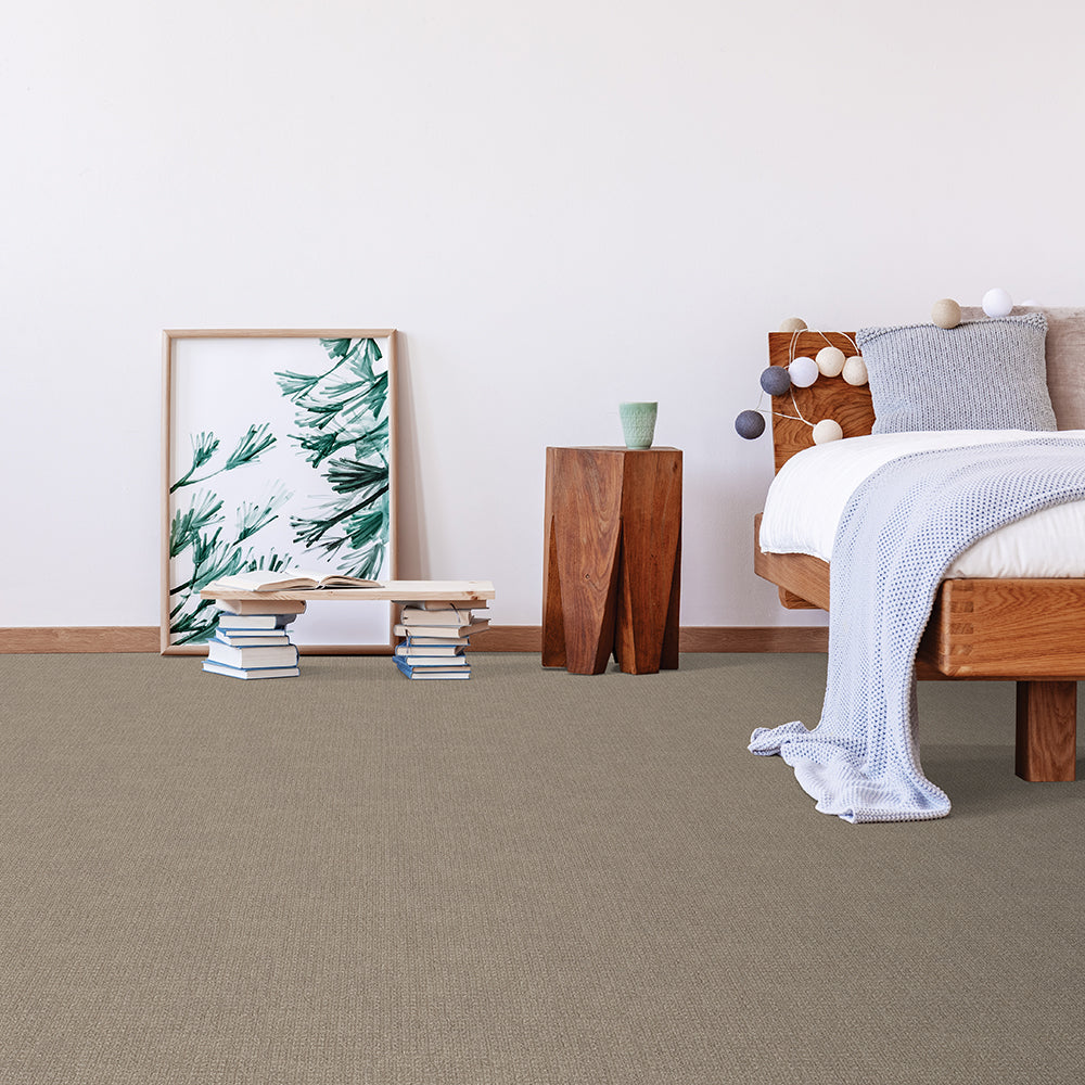 Beaulieu carpet with plush texture and stain-resistant fibers, ideal for cozy, low-maintenance living spaces.