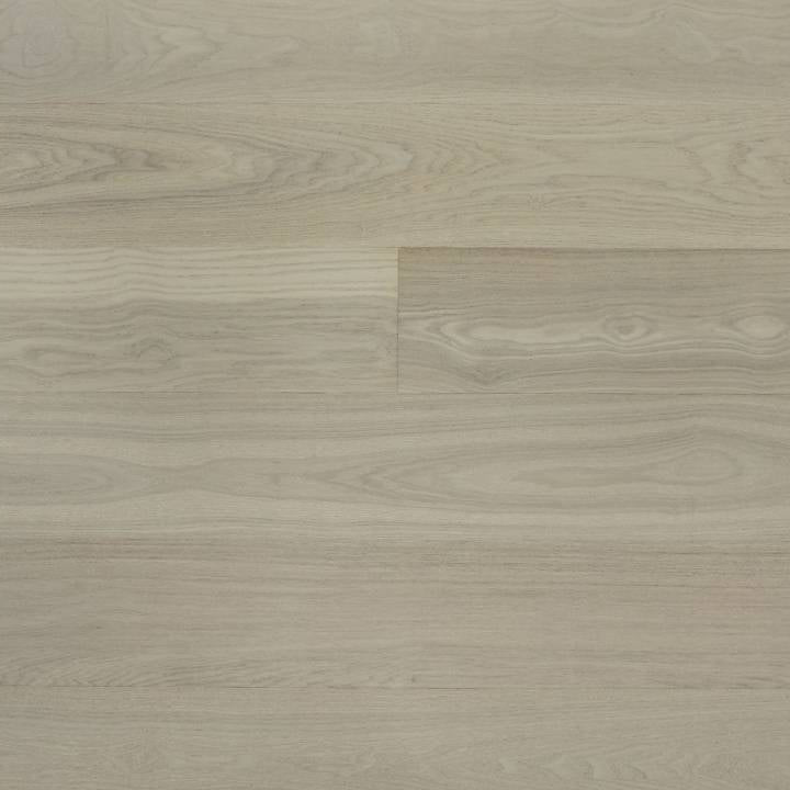 A close up of VIDAR premium white ash engineered hardwood flooring.