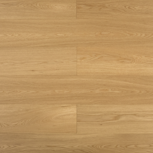 A close up of VIDAR premium white ash engineered hardwood flooring.