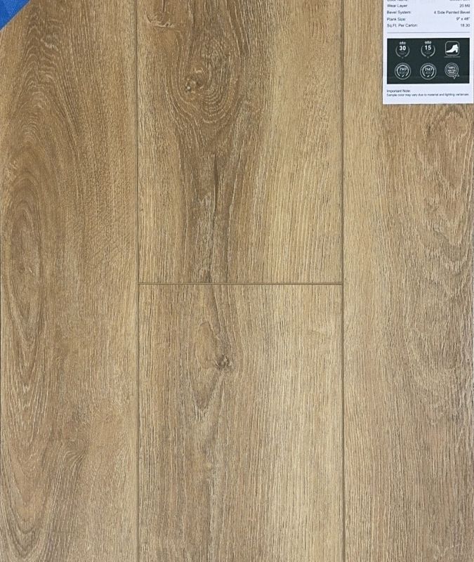 Golden Elm SPC vinyl plank flooring – 9" x 48" waterproof rigid core planks with 20 mil wear layer, installed by Advanced Flooring Waterloo, shipping Canada-wide.