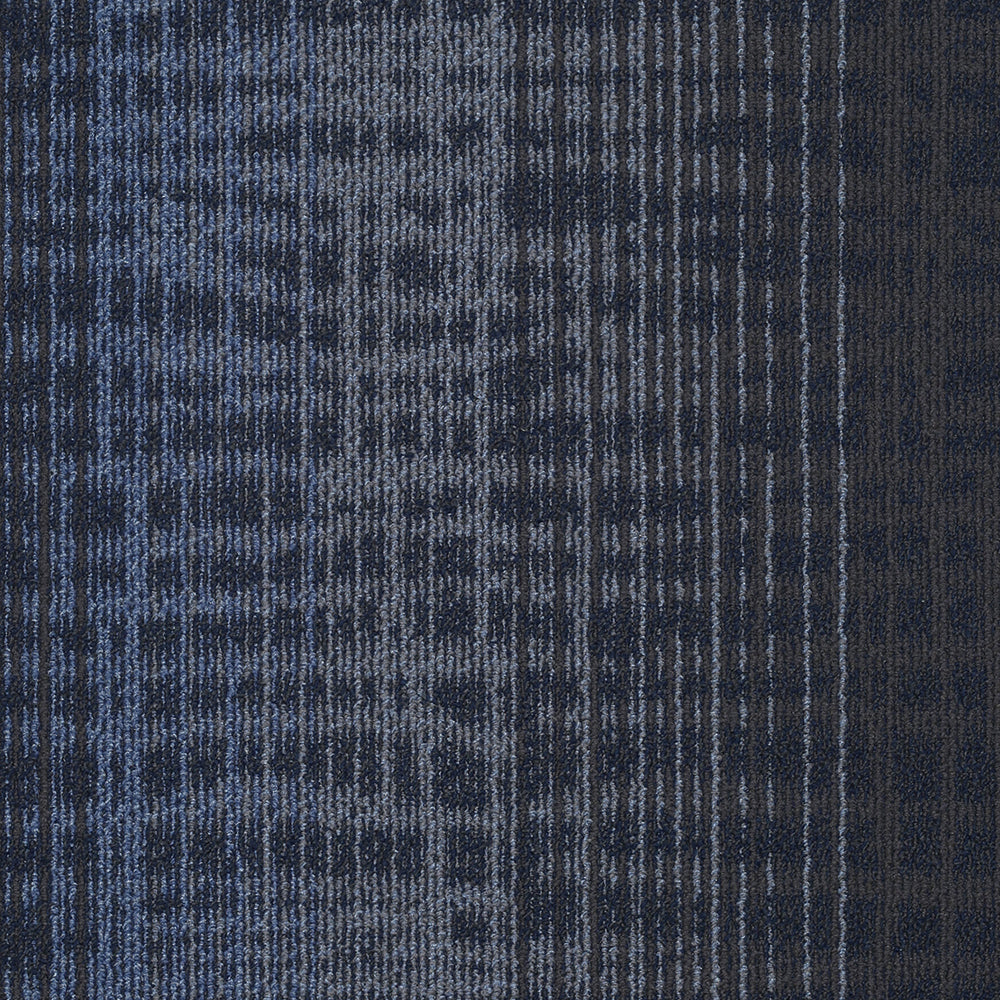 Textured blue and black patterned fabric swatch