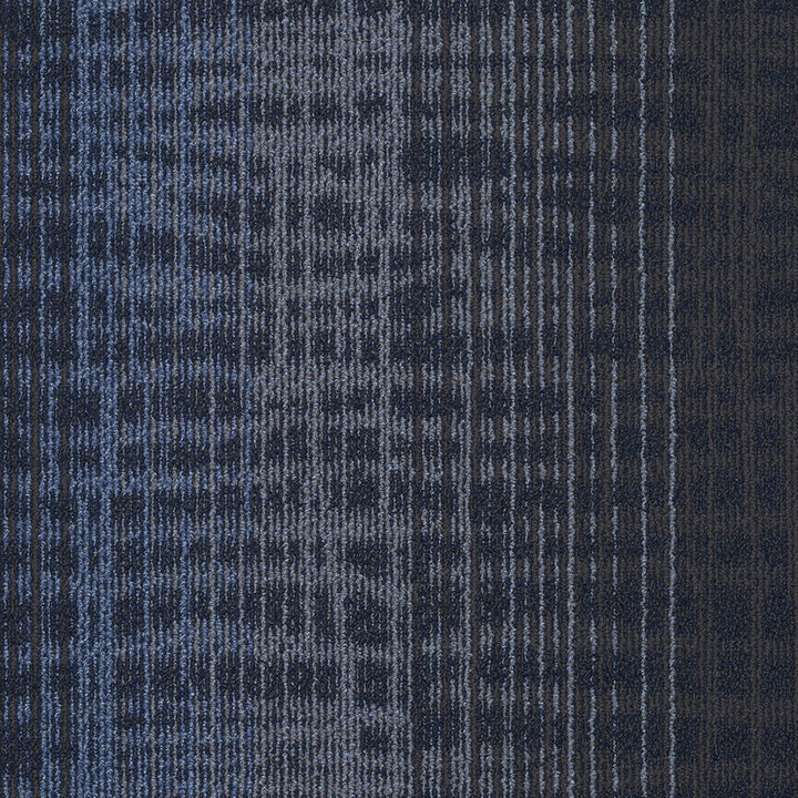Textured blue and black patterned fabric swatch