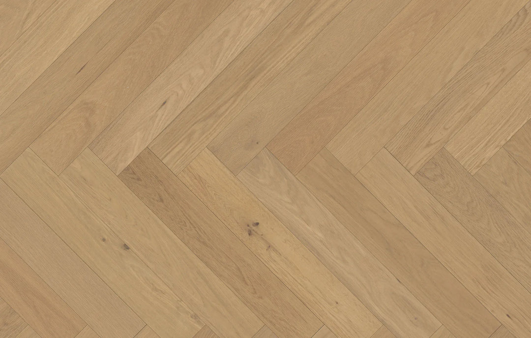 Golden Harbour Herringbone - Fuzion Victoria White Oak 5" x 9/16" x 24" Engineered Hardwood