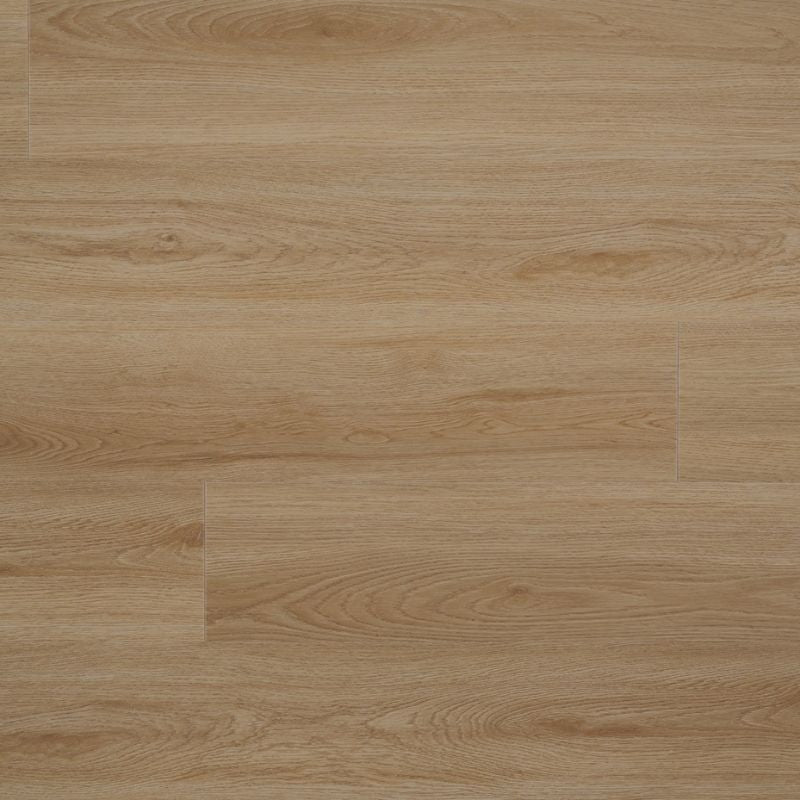 Grandeur Inov8 SPC vinyl flooring sample in Manitoulin color – 7x60 inch waterproof vinyl plank with rich beige wood tones and matte finish.