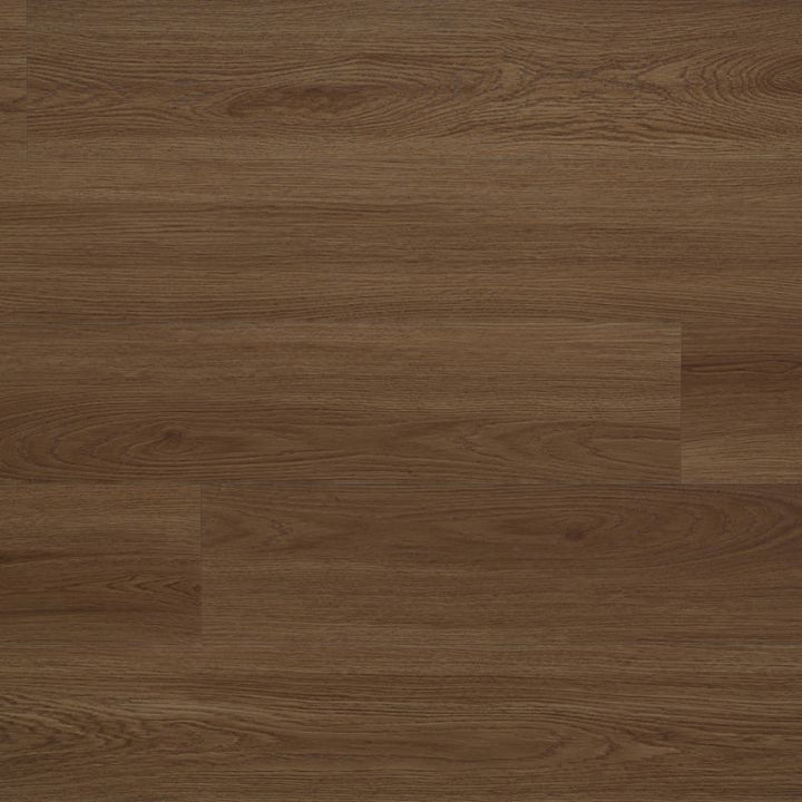 Grandeur Inov8 SPC vinyl flooring sample in Peninsula color – 7x60 inch waterproof vinyl plank with deep oak finish and matte surface texture.