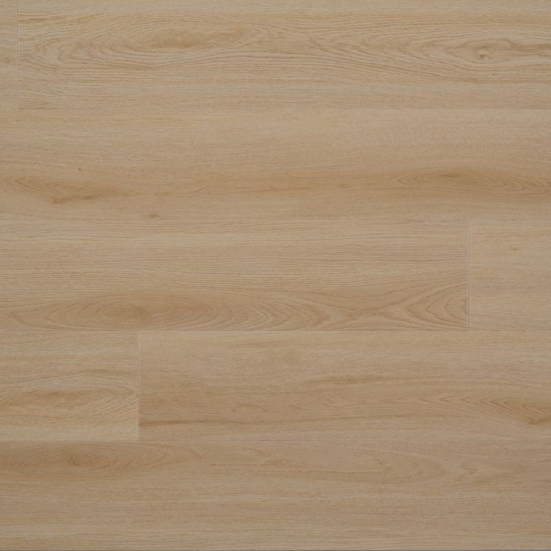 Grandeur Inov8 SPC vinyl flooring sample in Tobermory color – 7x60 inch waterproof vinyl plank featuring light oak tones and smooth matte finish.