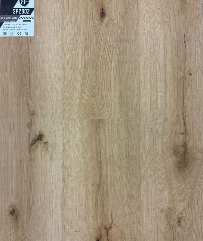 SP2802 GreenTouch SPC vinyl plank flooring sample – waterproof 8mm rigid core plank, realistic wood texture, available Canada-wide from Advanced Flooring Waterloo.