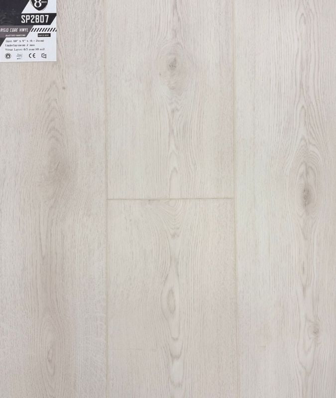 SP2807 waterproof vinyl plank flooring, 8mm thick SPC core, long-lasting, pet-friendly, and perfect for Waterloo & Kitchener renovations.