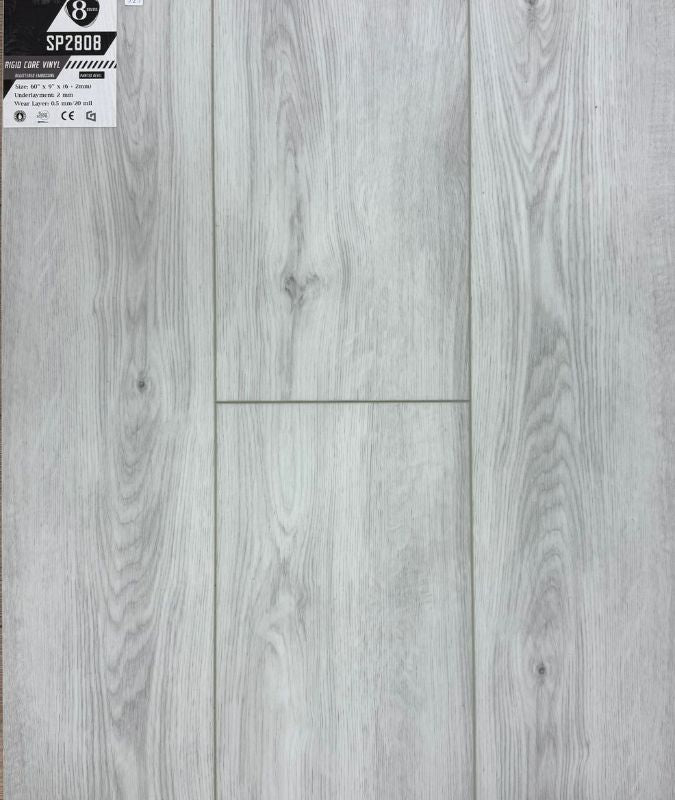 Texture detail of SP2808 SPC vinyl plank flooring, wood-look surface ideal for commercial or residential use.