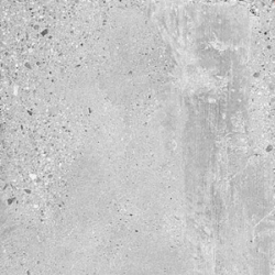 A close-up image of a rectangular porcelain tile with a matte finish, exhibiting a gray color, likely intended for indoor use.