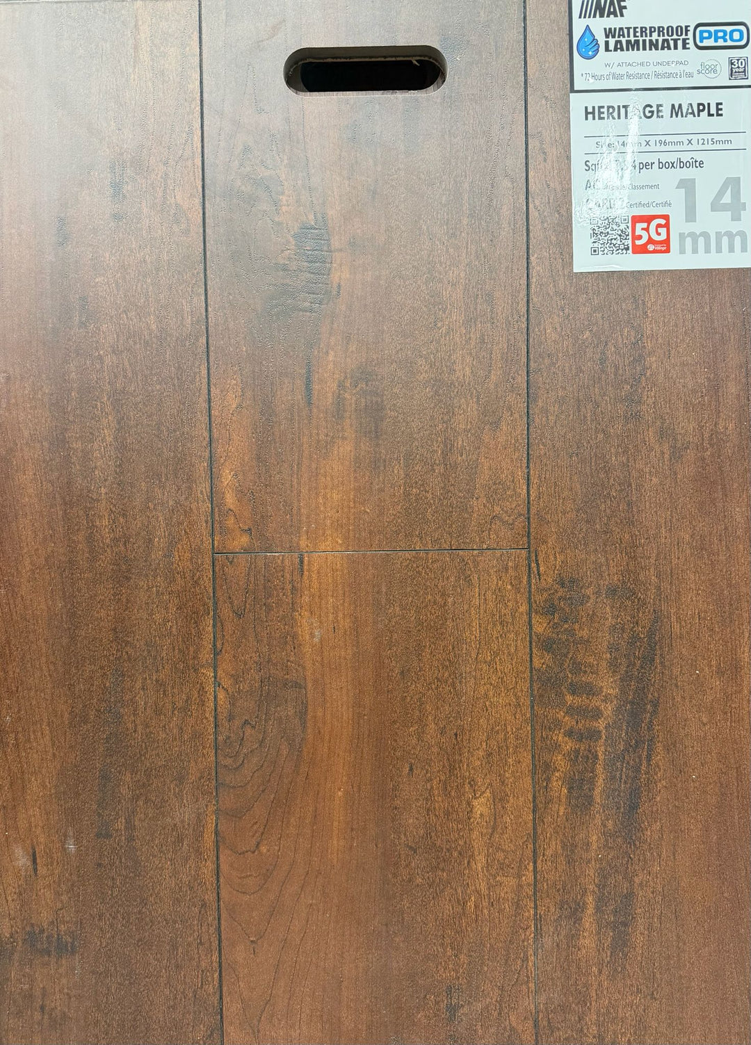 Heritage Maple - NAF 14mm Waterproof Laminate Pro with Underlay