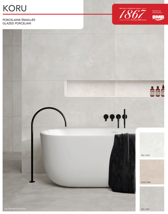 1867 Tile - Glazed Porcelain Koru Collection