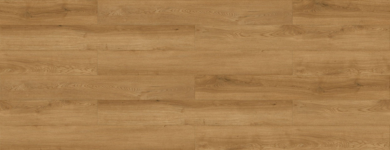 LV323 Tremblant medium oak wood look laminate plank flooring with a natural grain pattern and warm tan-brown tones. Available at Advanced Flooring Waterloo. 