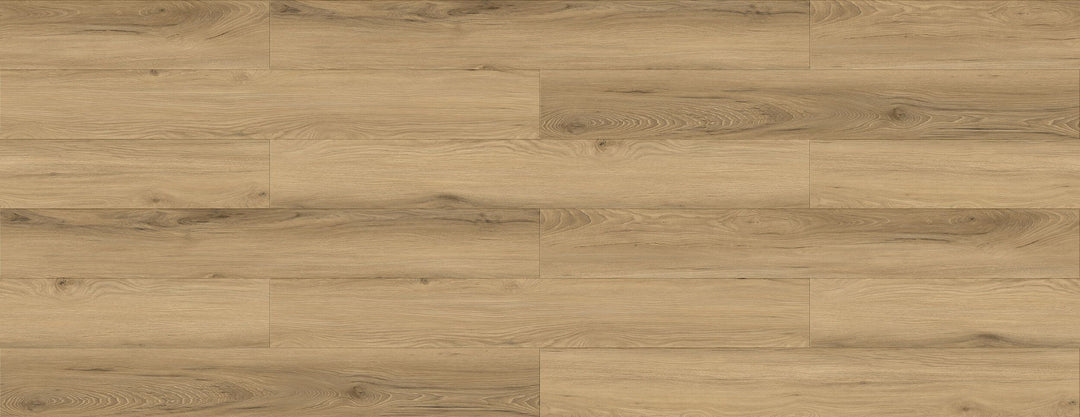 LV326 Alta medium-to-dark oak laminate plank flooring with natural grain patterns and warm beige-brown tones. Available in Waterloo & Kitchener
