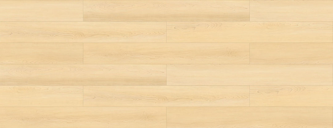 LV 330 Revelstoke, light natural laminate flooring planks with a warm beige and pale yellow tone, and showing subtle grain texture. Waterloo & Kitchener 